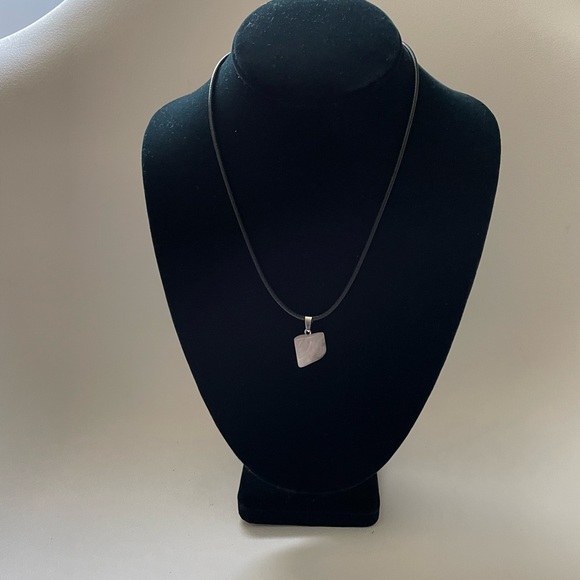 Genuine Rose Quartz Necklace - Picture 5 of 6